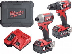 Milwaukee M18 Cbldd M18 Cblid Σετ Δραπανοκατσάβιδο & Μπουλονόκλειδο