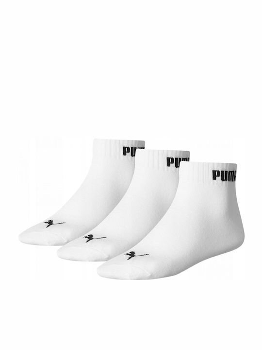 Puma Παιδικές Κάλτσες Quarter Λευκές