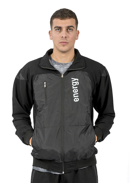 Energy Men's Sweatshirt with Pockets Black