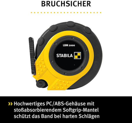 Stabila Maßband mit automatischem Rücklauf 20m