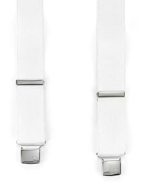 Victoria Suspenders Monochrome White