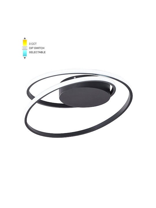 Vito Modern Metallic Ceiling Mount Light with Integrated LED in Black color