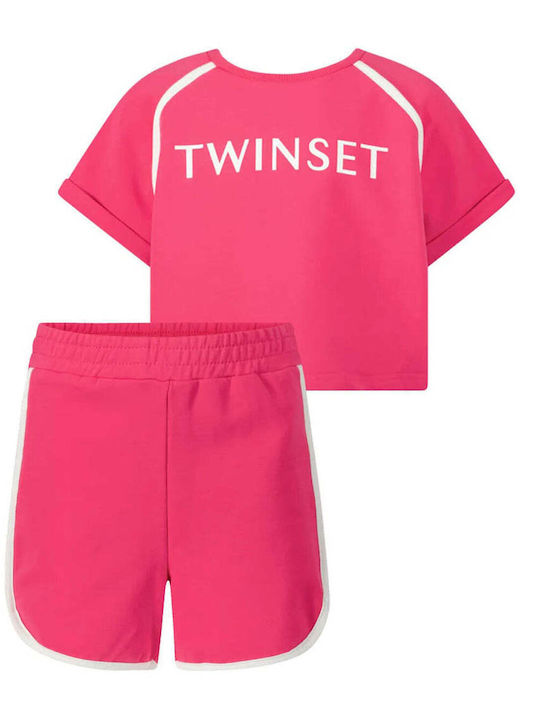 Twinset Παιδικό Σετ με Σορτς Καλοκαιρινό 2τμχ Fuchsia