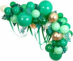 Komposition mit 44 Ballons Grün