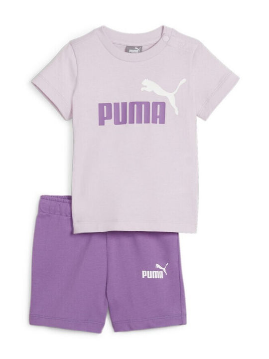 Puma Παιδικό Σετ με Σορτς Καλοκαιρινό 2τμχ Grape Mist