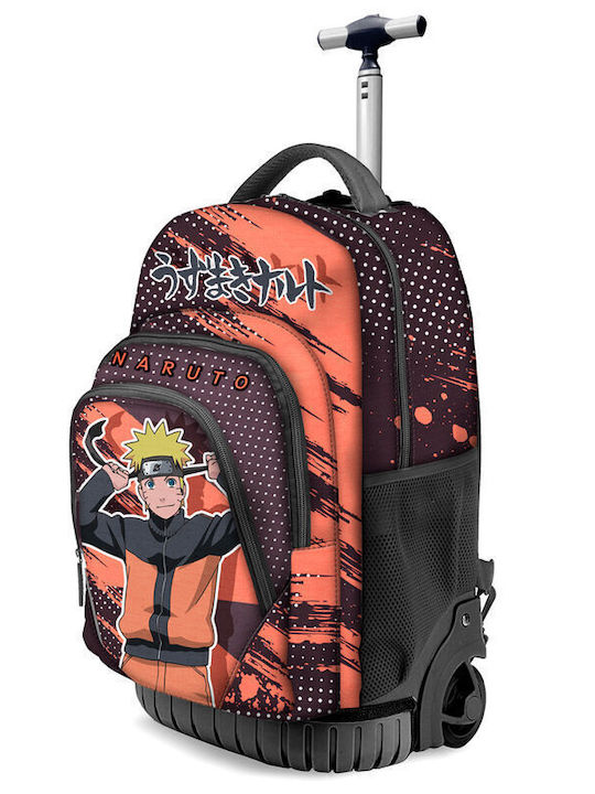 Karactermania Naruto Shippuden School Bag Trolley Elementary, Elementary Multicolour with Water Bottle Holder