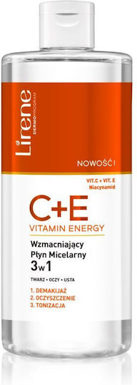 Lirene C+E Vitamin Energy Micellar Water Makeup Remover For Face & Eyes With Moisturizing Action 400ml