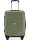 Lavor Cabin Hard Travel Suitcase Olive with 4 Wheels Height 55cm