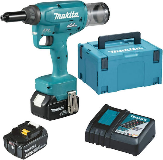 Makita Battery Riveter 18V 2x3Ah with Carrying Case DRV250RFJ