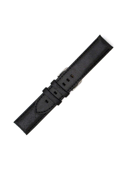 Curea din piele Negru 24mm