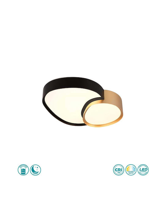 Trio Lighting Πλαφονιέρα Οροφής 43εκ. Μαύρη με ...