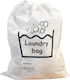 Decotelia Hotel Fabric Laundry Bag with Dimensions W47xD65cm. White 1pcs