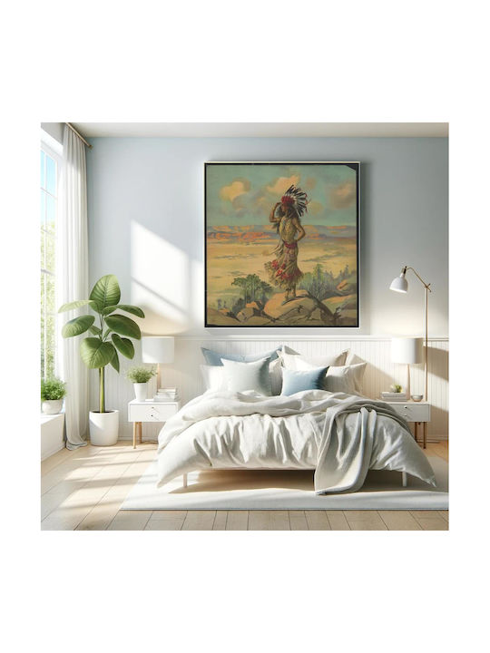 Indian Painting on Canvas 110x110cm