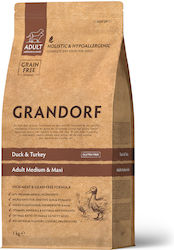 Grandorf 1kg Ξηρά Hrană pentru câini pentru Câini adulți de talie medie și mare și Rață și Turcia