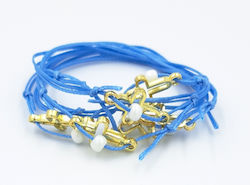 Kymi Christening Charm Bracelet Light Blue 50pcs