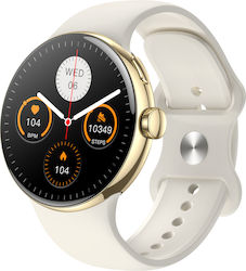 LinWear La24 Smartwatch με Παλμογράφο (Χρυσό)