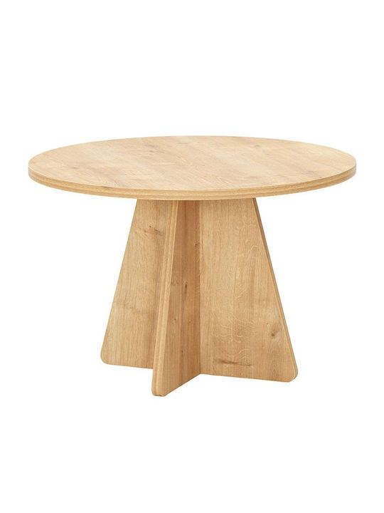 Round Side Table Beige L60xW60xH40cm