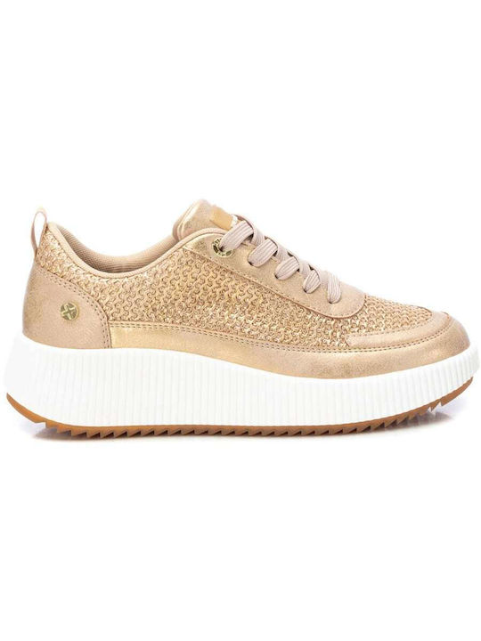 Xti Γυναικεία Flatforms Sneakers Χρυσό