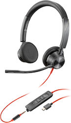 Poly BlackWIRE 3325 На ушите Мултимедийни слуша...
