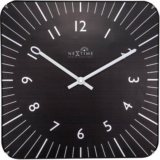 Nextime Wall Clock Plastic Black Ø35cm