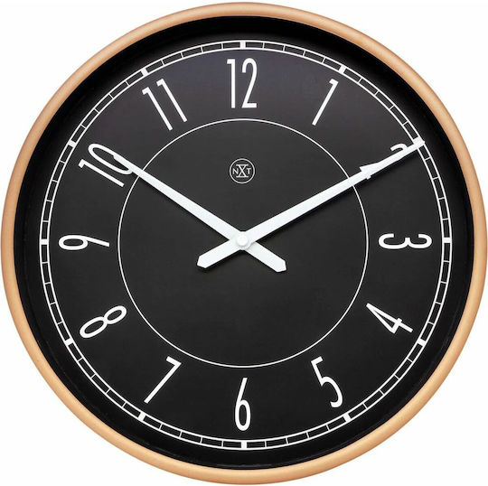 Nextime Ρολόι Τοίχου Πλαστικό Μαύρο Ø30cm