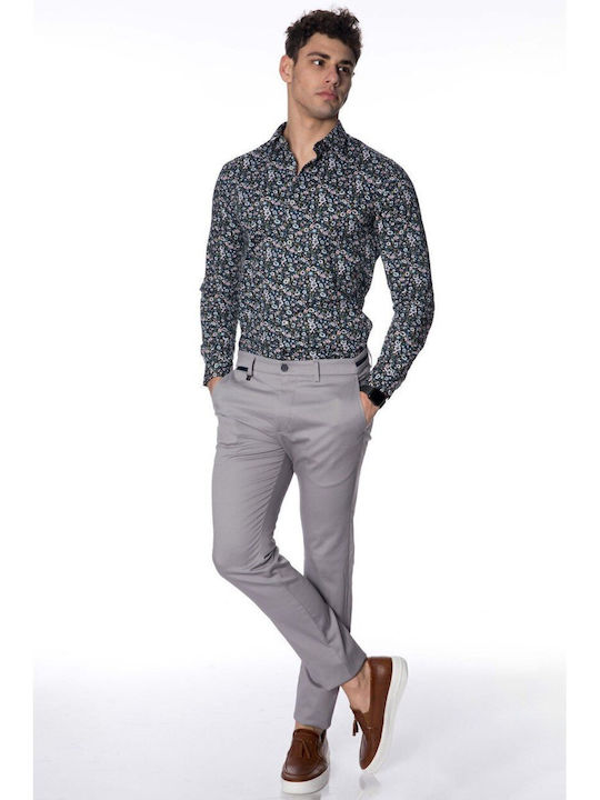 Hose Chino Elastisch in Schlanker Passform Grey