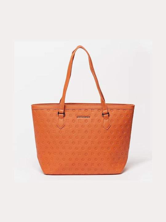 Pierre Cardin Γυναικεία Τσάντα Shopper Ώμου Πορτοκαλί
