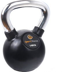 Sportmann Black Rubber Kettlebell 14kg