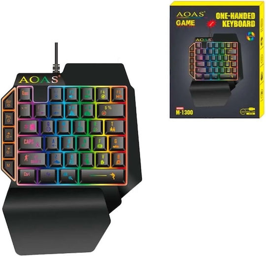 Aoas AOAS M-1300 Gaming KeyPad με RGB φωτισμό (Αγγλικό US)