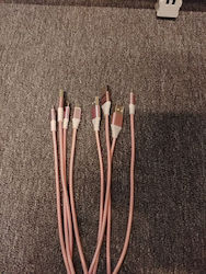 Omega Fabric OUFBB3MRG Braided USB 2.0 σε micro USB 1m Ροζ Χρυσό