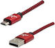 Logo Collection Geflochten USB 2.0 auf Micro-USB-Kabel Schwarz 1m 1Stück
