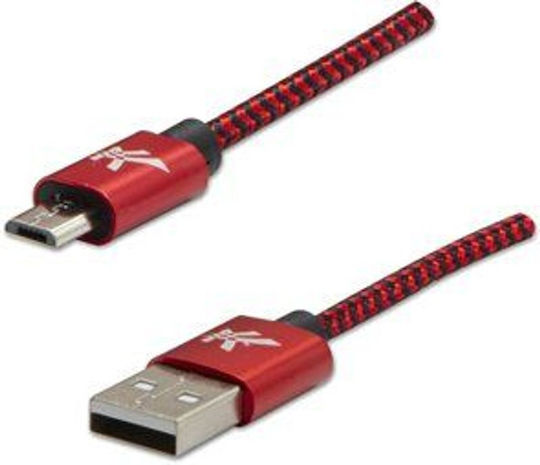 Logo Collection Geflochten USB 2.0 auf Micro-USB-Kabel Schwarz 1m 1Stück