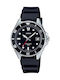 Casio Herrenuhr 38mm Batterie mit Schwarz Kautschukarmband
