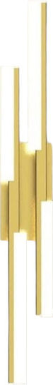 H35 Modern Wall Lamp with Integrated LED and Warm White Light Gold 5x5x5cm