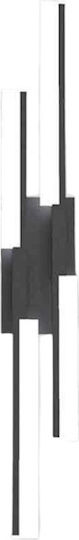 Modern Lamp Wall with Integrated LED and Warm White Light Black 5x8.5x35cm