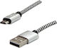 Logo Collection Braided USB 2.0 to micro USB Cable 1m