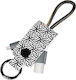 LogiLink Keychain USB 2.0 to micro USB Cable Μαύρο 0.22m (CU0165)