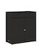 vidaXL Außenlagerbox Rattan Schwarz L105xB55xH113cm
