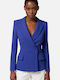 Elisabetta Franchi Women's Crepe Double Breasted Blazer Blue