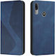 Moto Book Δερμάτινο Μπλε (Motorola Moto E6 Plus)
