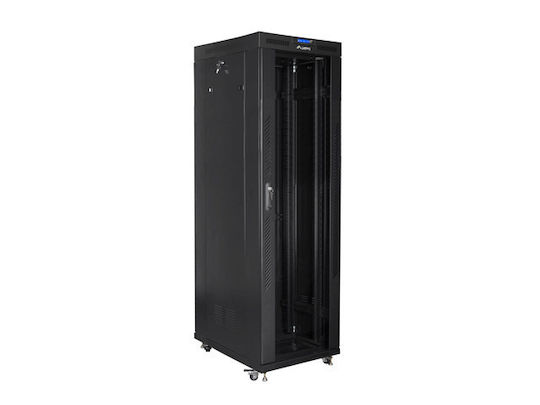 Lanberg Επιδαπέδια Καμπίνα Rack 42U 80x80cm Μαύρο FF01-8842-12BL