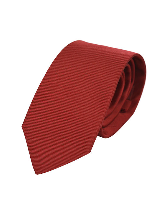 Pierre Cardin Ανδρική Γραβάτα Μεταξωτή Μονόχρωμη σε Κόκκινο Χρώμα