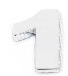 Tpster Numere Autocolante Auto 3cm în Culoarea Argintiu 1buc
