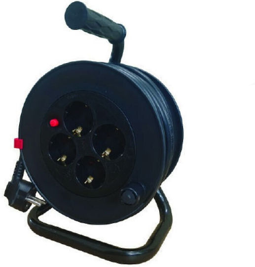 Aca Extension Reel Cord 3 x 1.5mm²/15m Black