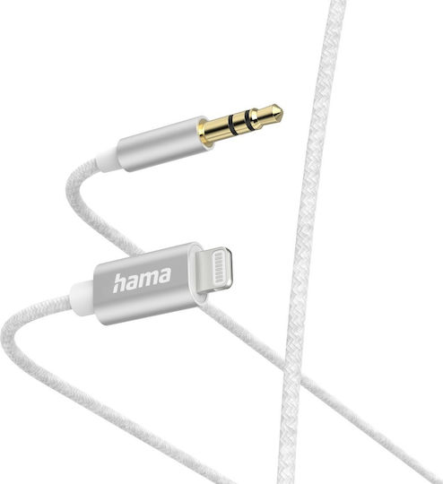 HAMA 3.5mm to Lightning Cable Λευκό 1m 00201522
