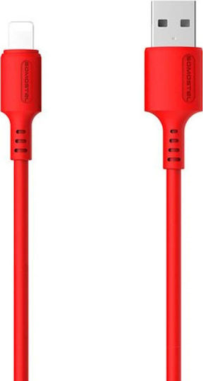 Somostel Regular USB-A la Cablu Lightning Roșu 1.2m (28251)