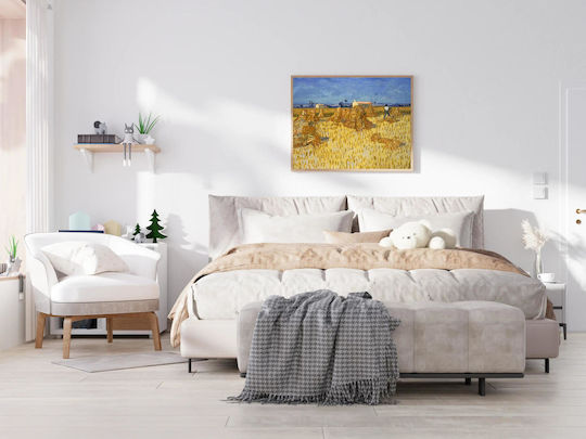 Vincent Van Gogh - Corn Harvest In Provence Painting Copy of Van Gogh on Canvas 50x40cm