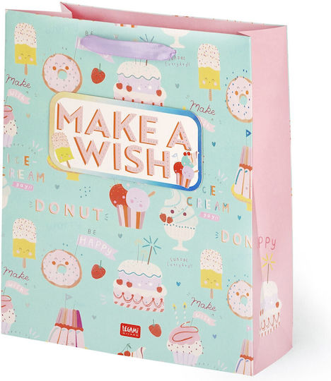 Legami Milano Paper Bag for Gift Blue 26.5x11.5x32.5cm.