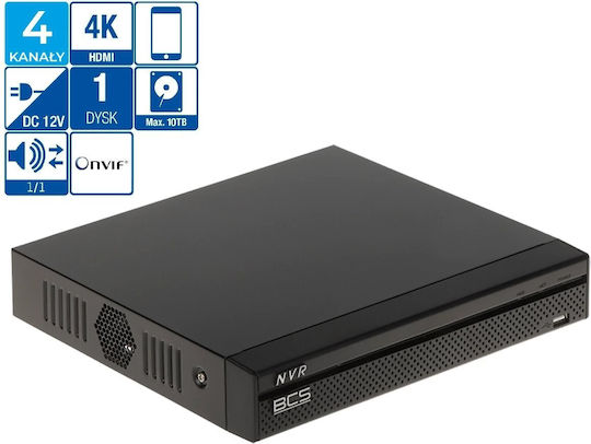 BCS BCS-L-NVR0401-4KE-4P Καταγραφικό NVR