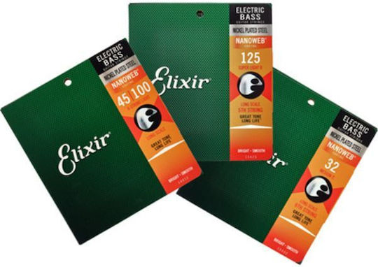 Elixir String Σετ Χορδών Steel Μπάσου 45 - 100"